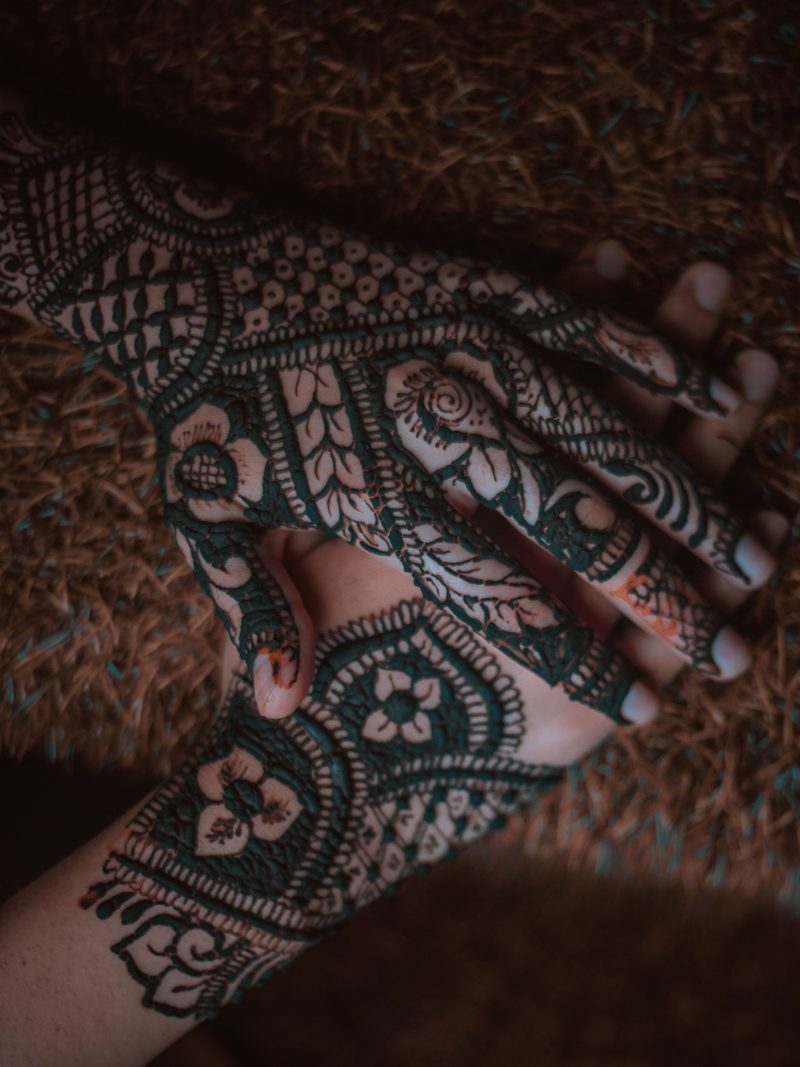 Intricate henna design